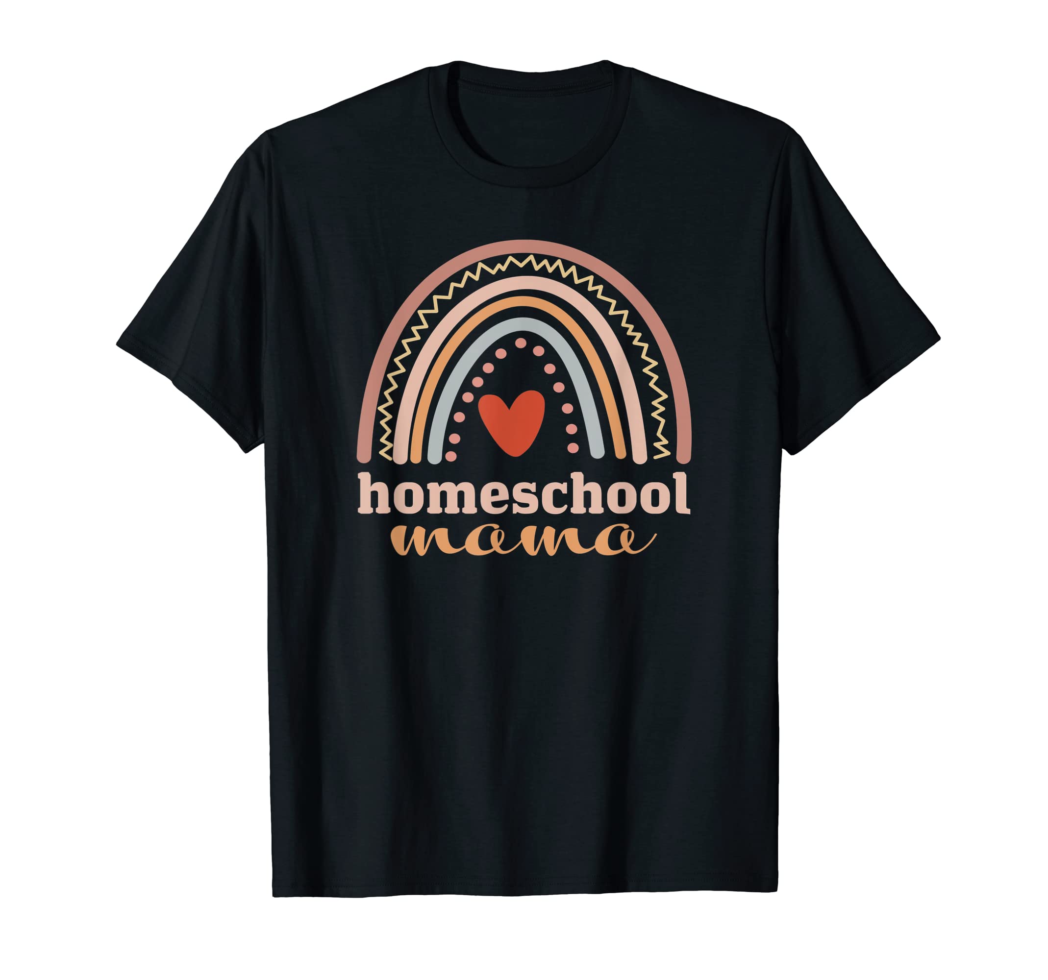 Homeschool Mama Rainbow Home Schooling T-Shirt - Unique Graphic for Adults