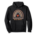 Homeschool Mama Rainbow Home Schooling Hoodie - Graphic Print Men Women