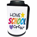 3dRose Janna Salak Designs Back to School - Homeschool Crew - Can Cooler Bottle Wrap (cc_351126)