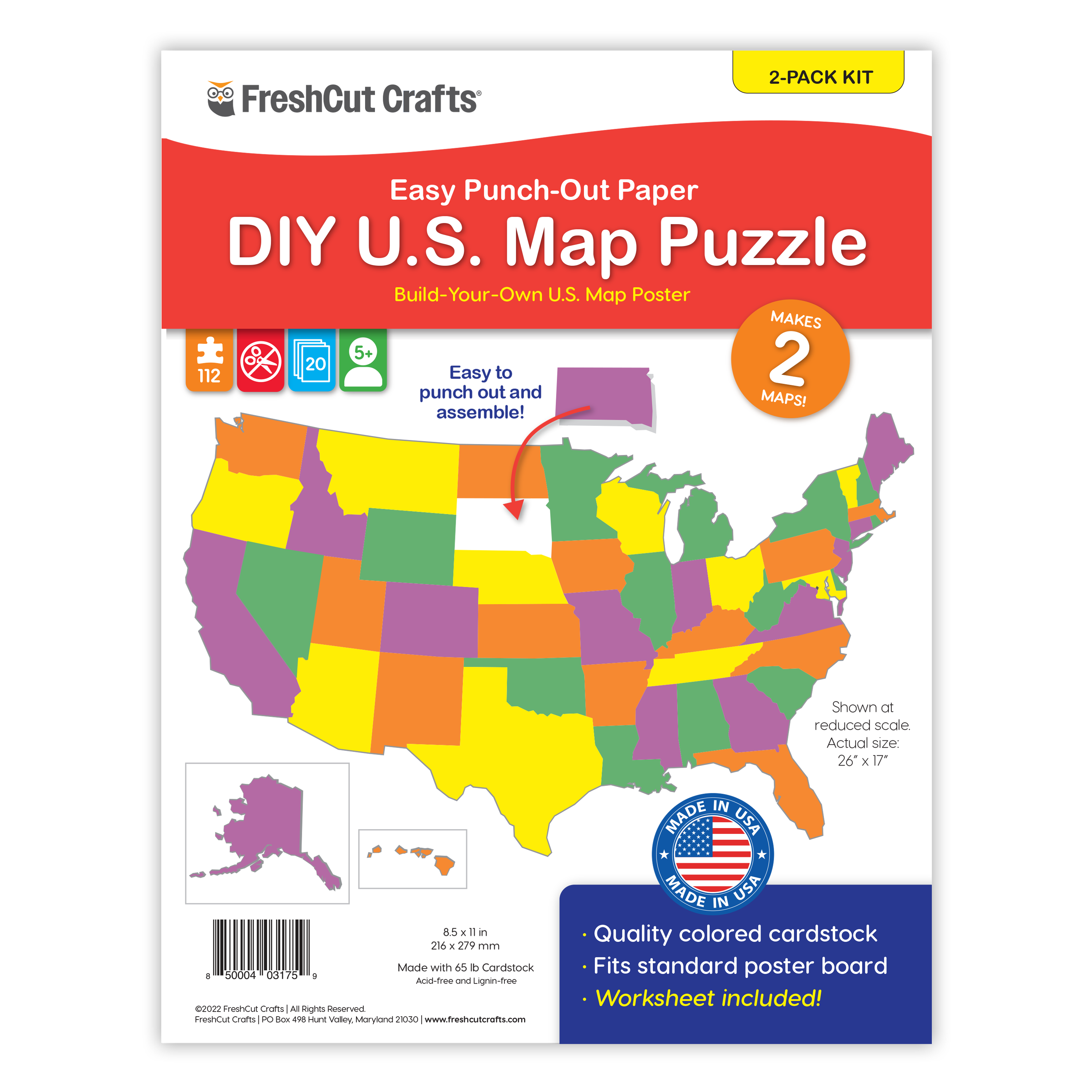 DIY U.S. Map Puzzle
