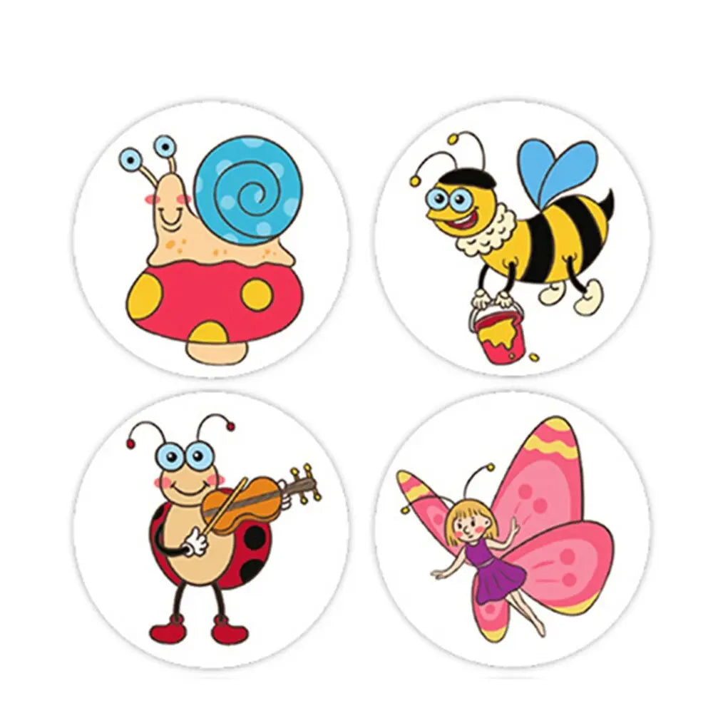 100-500pcs Cartoon Animal Stickers Teacher Reward Stickers for Kids, Party Decoration Sticker for School Classroom Home