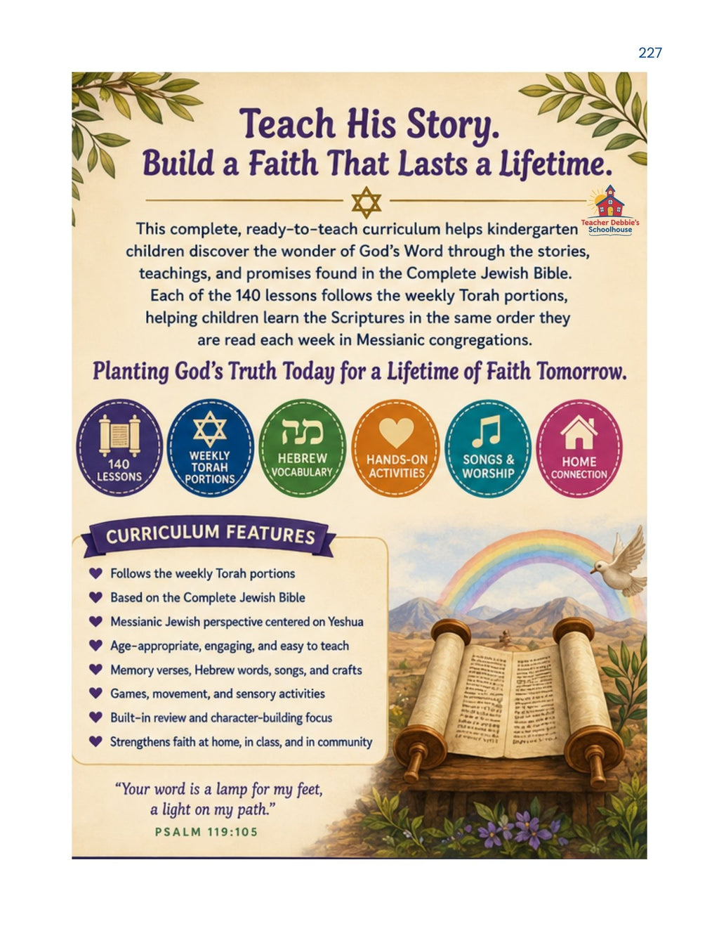 Digital Messianic Kindergarten Bible Curriculum Teacher's Book