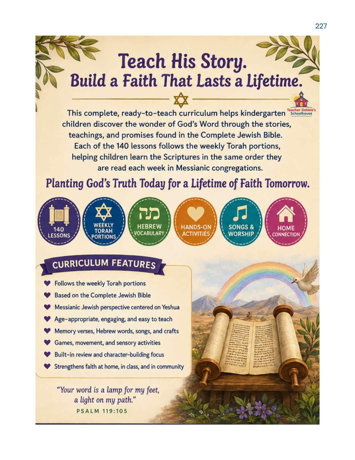 Digital Messianic Kindergarten Bible Curriculum Teacher's Book